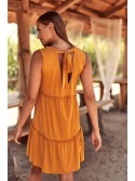 Oversized sleeveless dress, mustard FG585 - Online store - Boutique